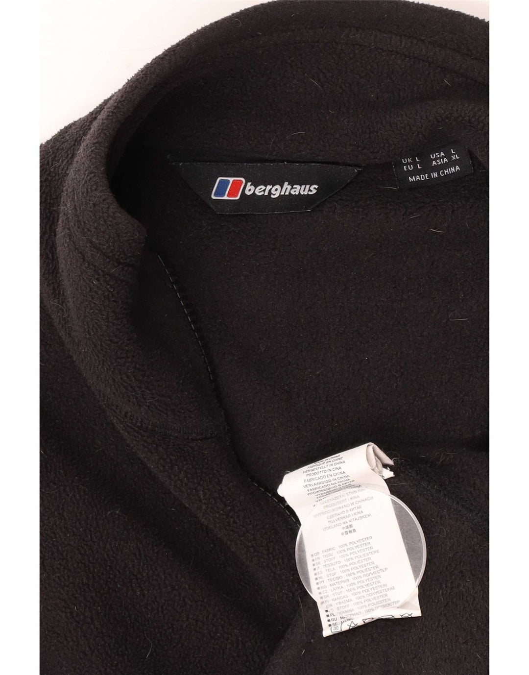 Berghaus Chaqueta polar para hombre UK 40 Large Poliéster negro
