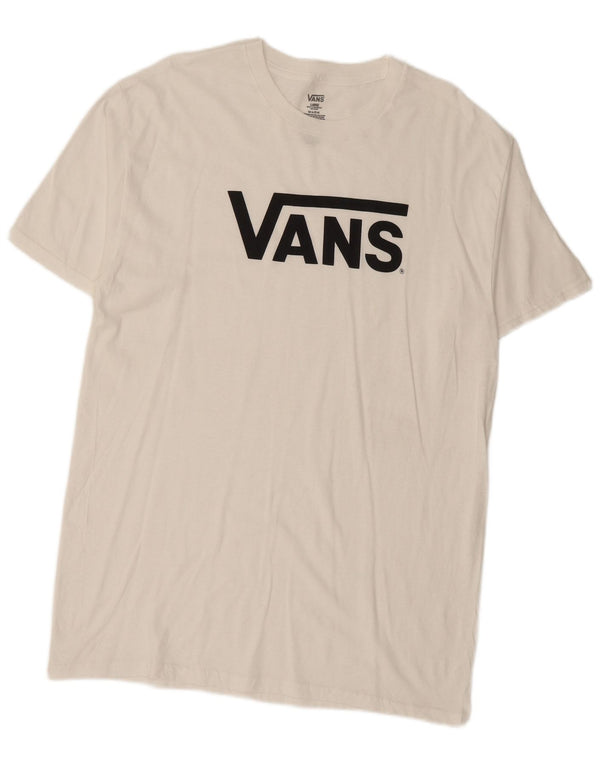 VANS Camiseta gráfica para hombre Top Large White Cotton
