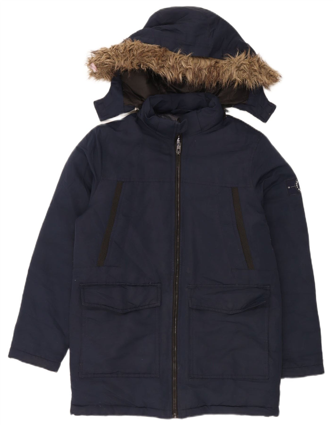 Jack & Jones Abrigo acolchado con capucha para niño 13-14 años Azul Marino Poliéster