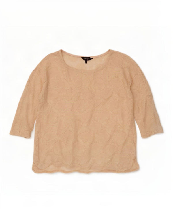 Phase Eight Top para mujer manga 3/4 UK 10 Small Beige