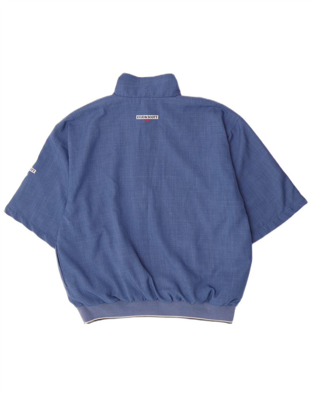 Lyle & Scott - Chándal de manga corta con cuello y cremallera para hombre, color azul medio