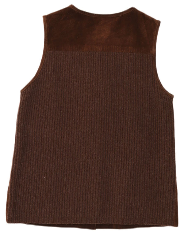 Esprit Chaleco de ante para mujer UK 44 Cuero marrón medio