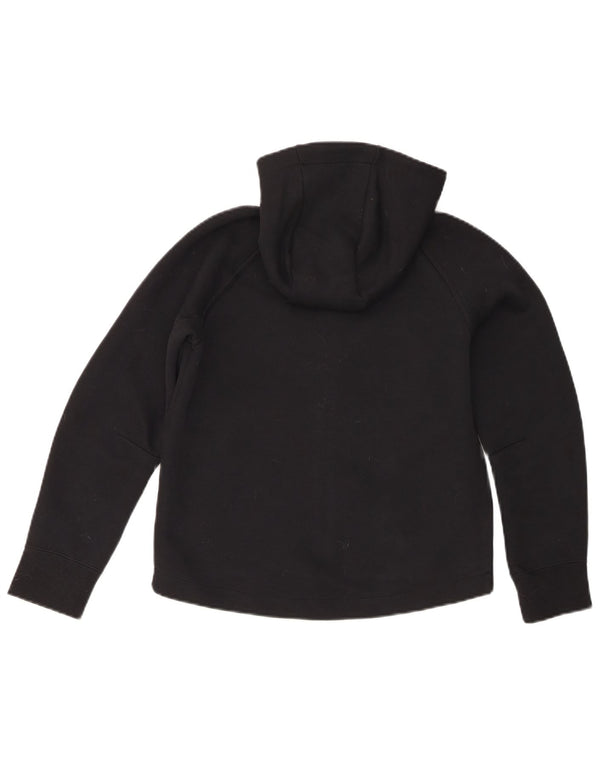 Nike Sudadera con capucha y cremallera para niños de 10 a 11 años, talla mediana, algodón negro