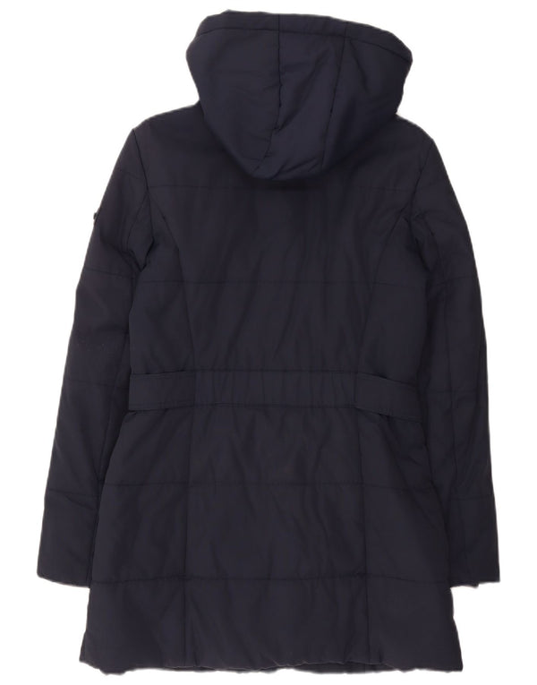 Esprit Abrigo acolchado con capucha para mujer UK 10 Small Azul marino Poliamida