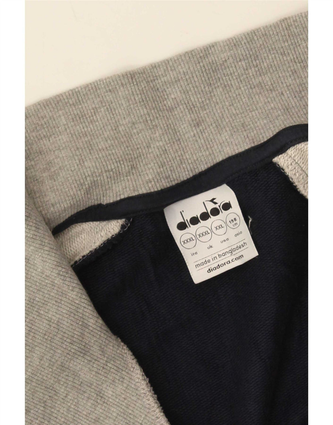 Diadora Hombre Chándal Top Chaqueta 3XL Gris Colorblock