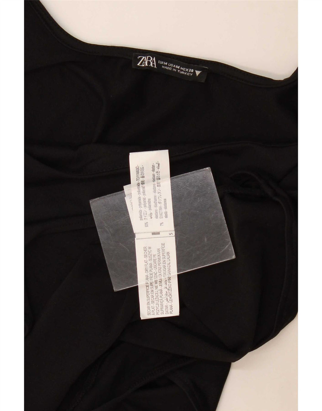 Zara Mujer Body UK 42 Mediano Poliamida Negro