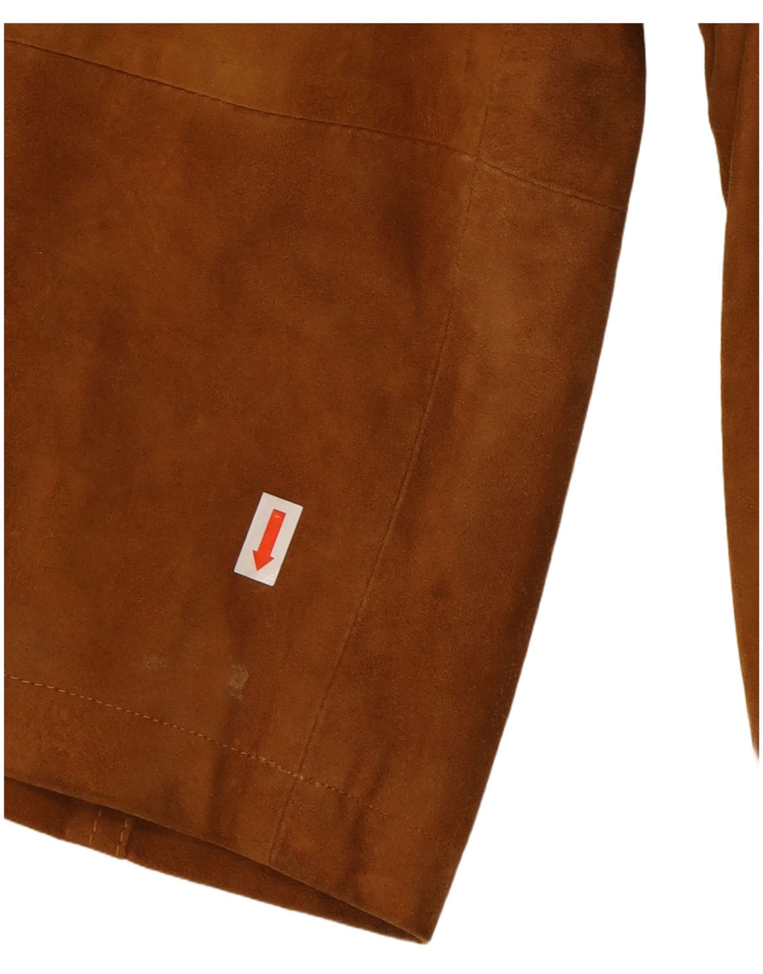 Vintage hombres gamuza chaqueta IT 46 pequeño cuero marrón clásico