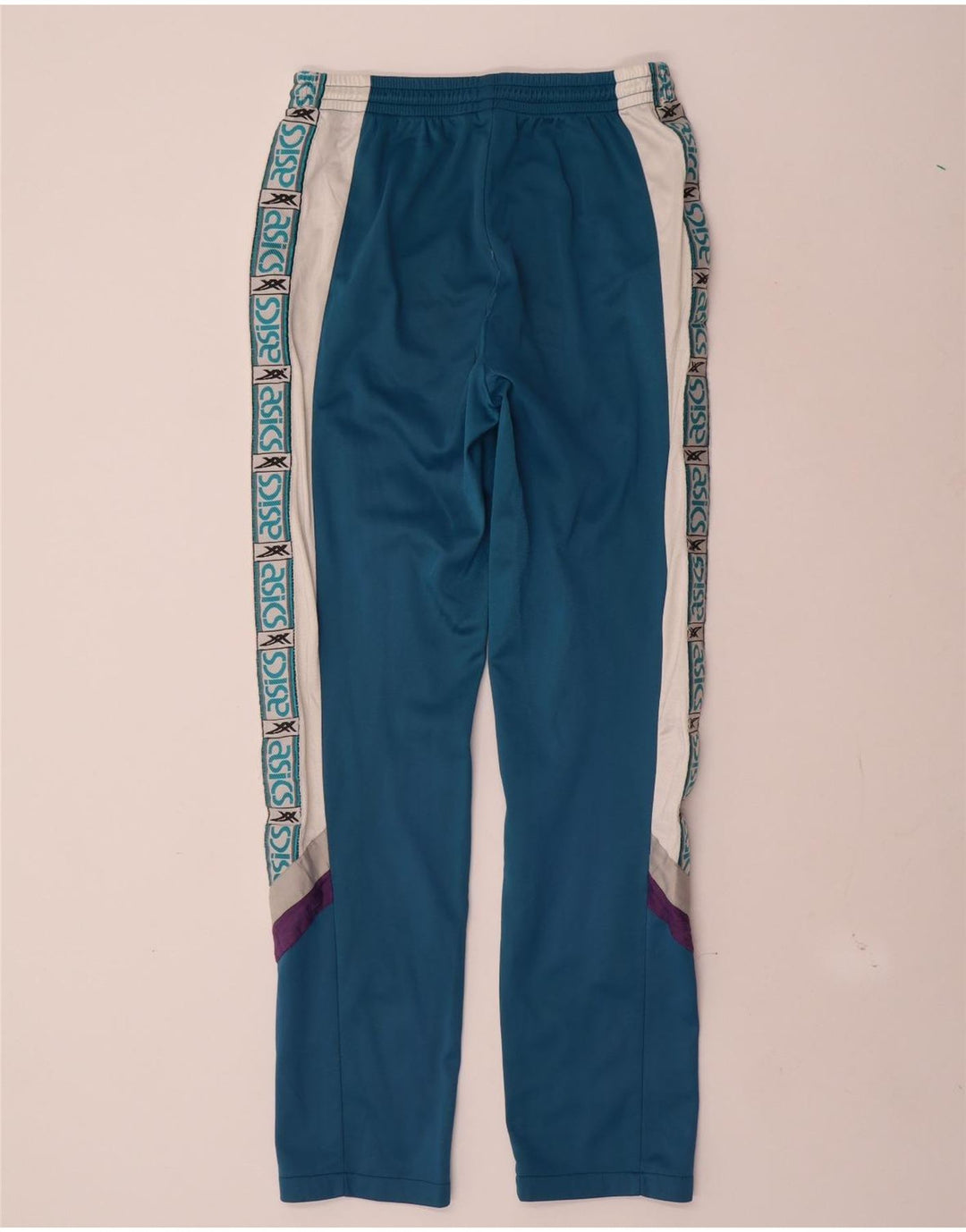 ASICS Pantalones de chándal gráficos para hombre IT 46 Small Blue Colourblock