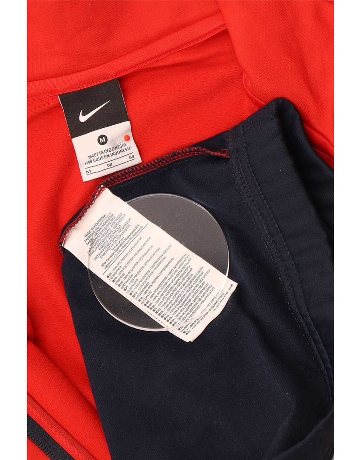 Nike - Chaqueta de chándal para hombre, color rojo medio, poliéster con bloques de color