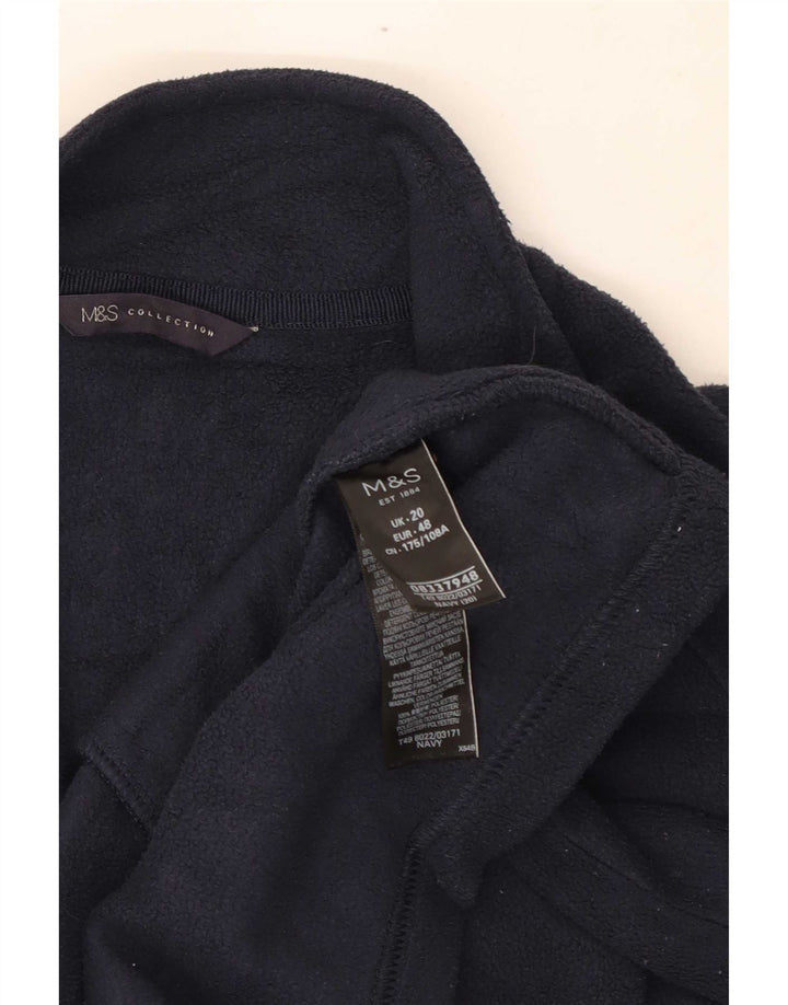 Marks & Spencer Chaqueta polar para mujer UK 20 2XL Azul marino Poliéster