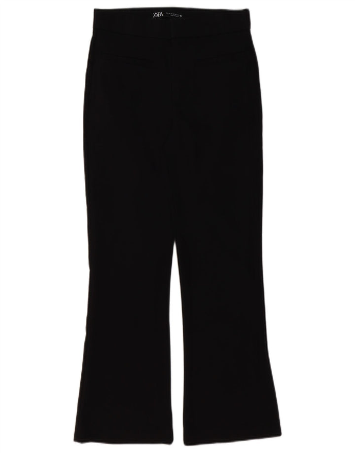 ZARA Mujer Pantalón Casual Bootcut XS W24 L25 Negro