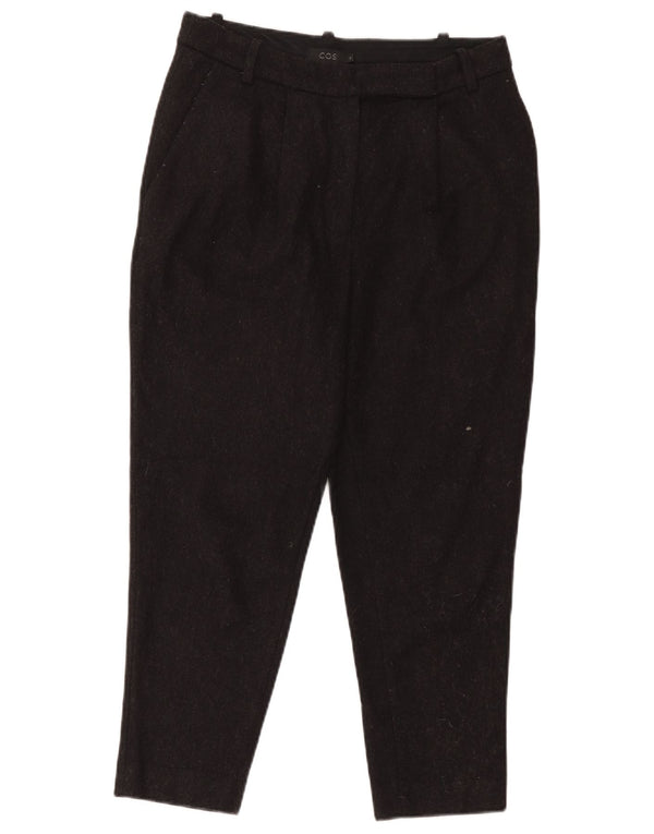Cos Pantalón de traje corto para mujer EU 36 Small W30 L25 Lana negra