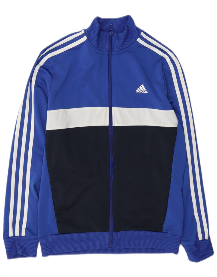 Adidas - Chaqueta de chándal para niño, 13-14 años, color azul, poliéster