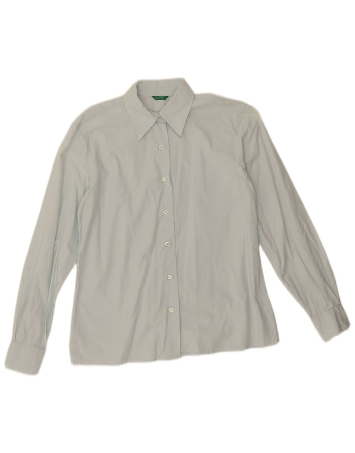 Camisa Benetton Mujer ES 42 Azul Medio