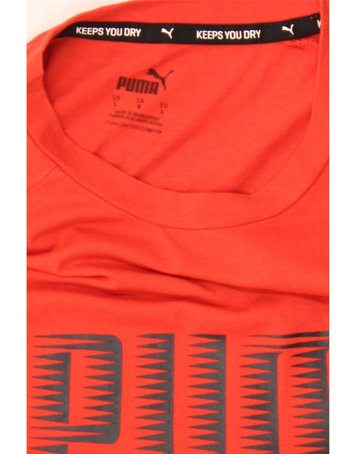 Puma - Camiseta gráfica para hombre, talla grande, color rojo