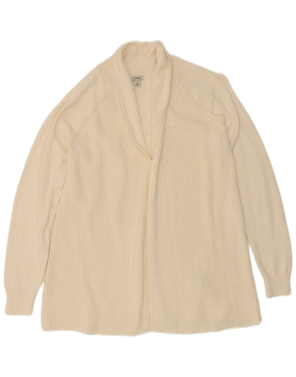 L.L.Bean Suéter tipo cárdigan abierto para mujer UK 18 XL Algodón blanco roto