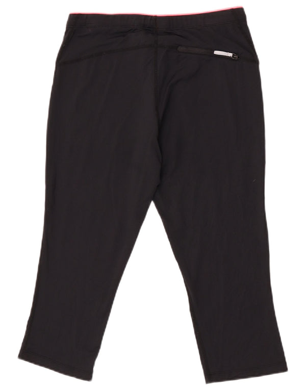 Asics Pantalones de chándal Capri gráficos para mujer Reino Unido 12 Mediano Negro Poliéster