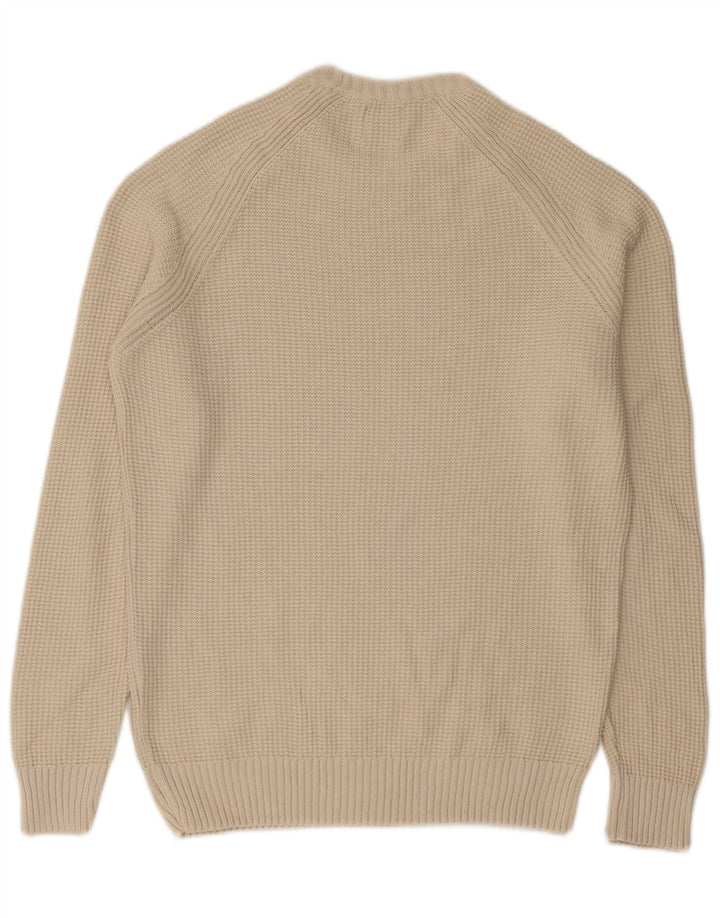 Zara Hombre Jersey Cuello Redondo Jersey Algodón Beige Medio