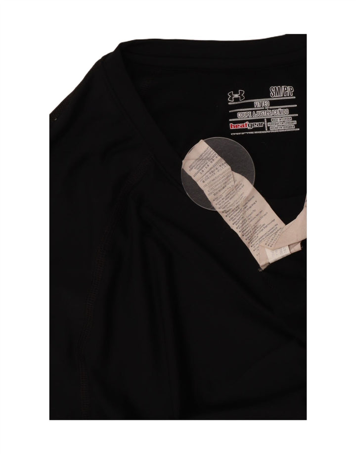 Under Armour Hombre Heat Gear Top Manga Larga Pequeño Poliéster Negro