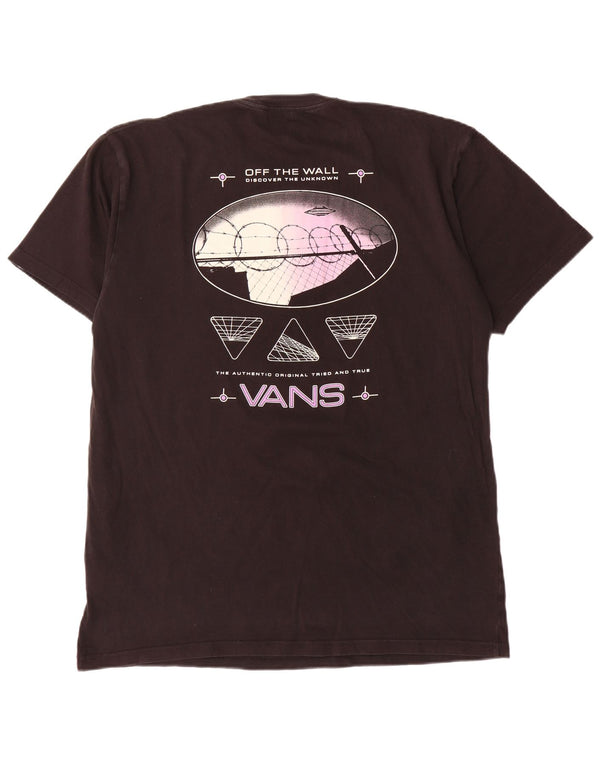 Vans Camiseta con gráfico de corte clásico para hombre, talla grande, algodón negro