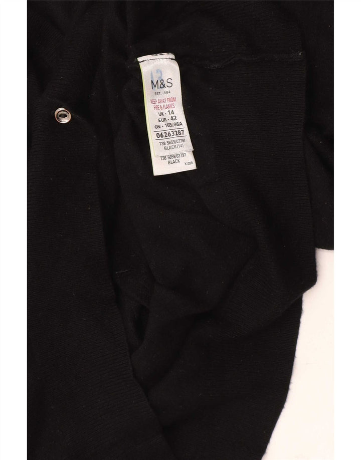 Marks & Spencer - Cárdigan para mujer, talla 40, talla grande, viscosa negra