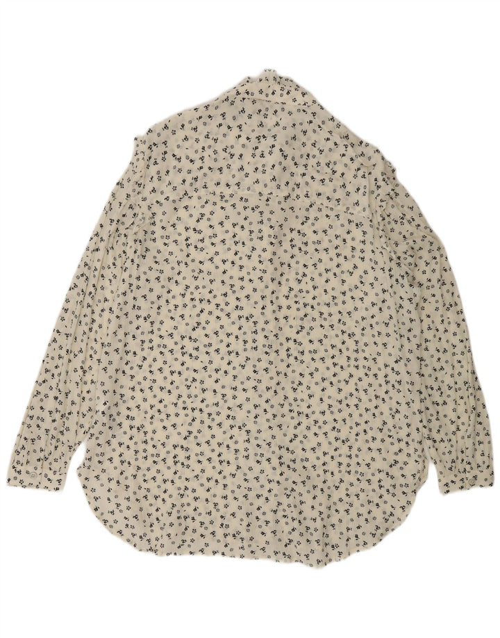 Marks & Spencer Blusa camisera extragrande para mujer Reino Unido 44 Grande Blanco roto Floral