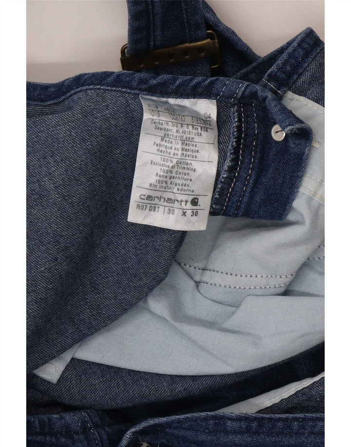 Vaqueros Carhartt Mujer Cargo Peto W30 L30 Algodón Azul