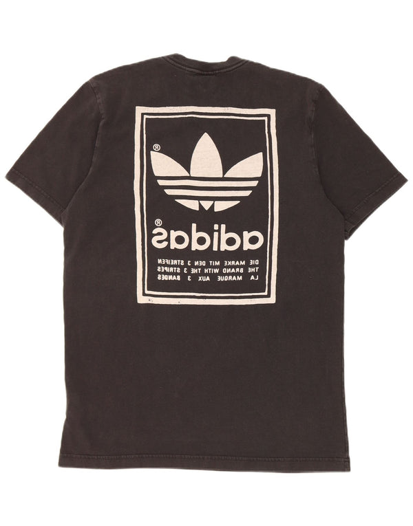 Adidas - Camiseta gráfica para hombre, talla mediana, algodón negro