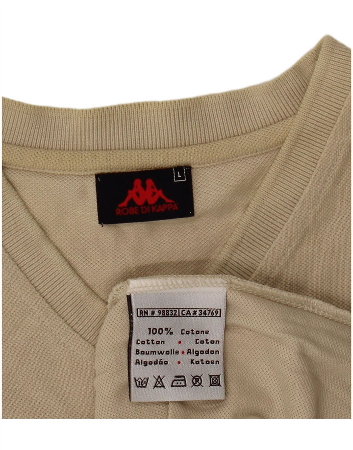 Camiseta Kappa Hombre Top Large Beige Algodón