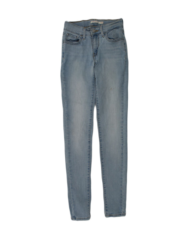 LEVI'S Womens 710 Skinny Jeans W24 L29 Blue Cotton | Vintage Levi's | Thrift | Second-Hand Levi's | Used Clothing | Messina Hembry 