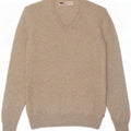 Levi's Suéter tipo jersey con cuello en V y ajuste estándar de lana de cordero beige medio para hombre