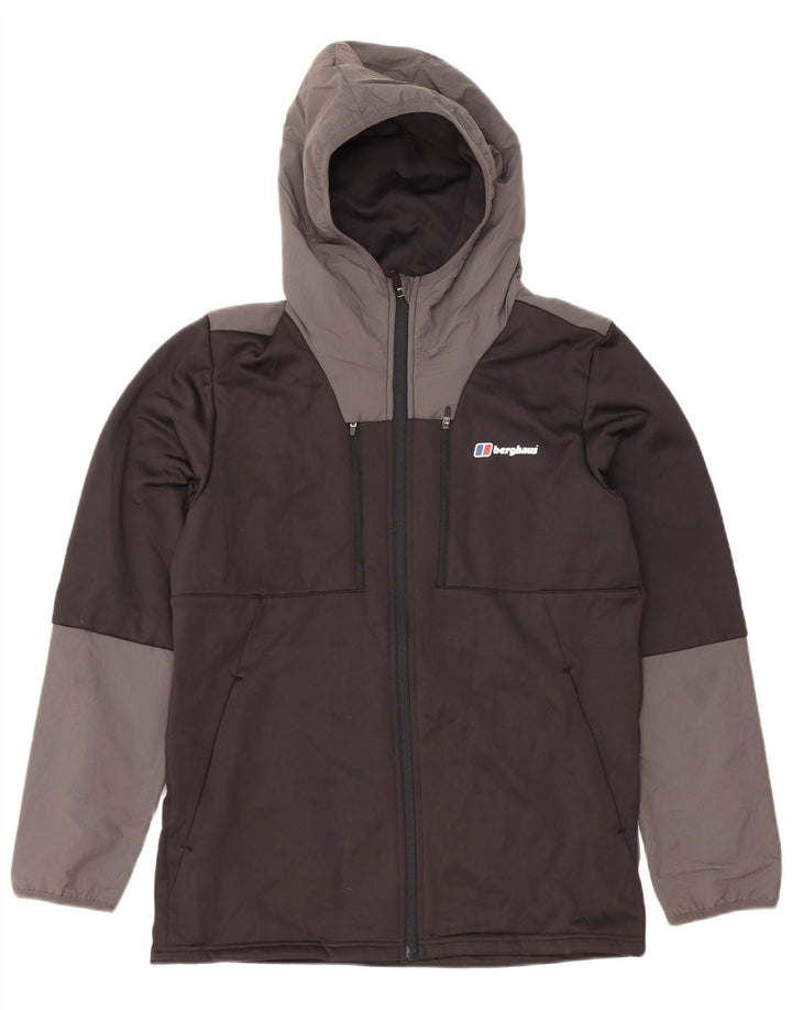 BERGHAUS Sudadera con capucha y cremallera para niño 12-13 años Negro Poliéster