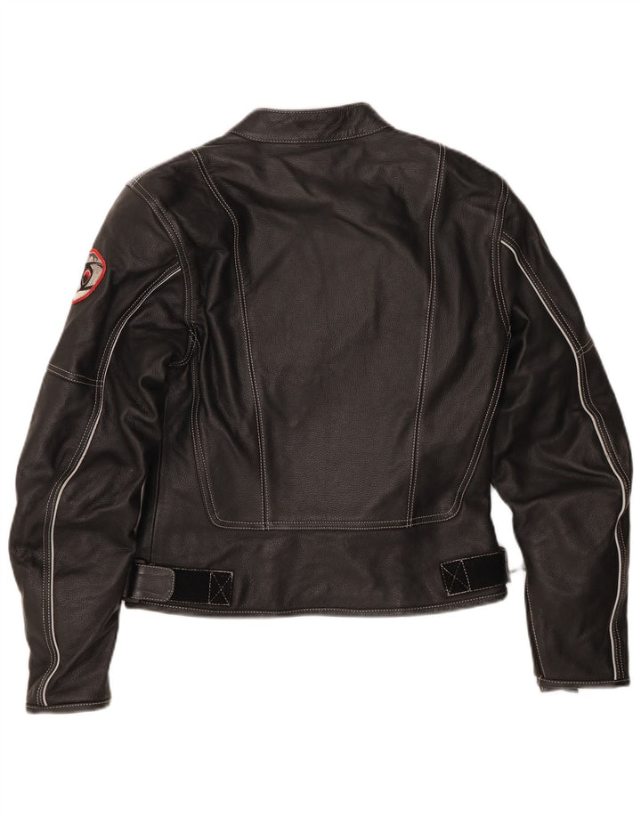 Suomy Chaqueta de cuero Moto Racer para mujer UK 12 Medium Black Leather