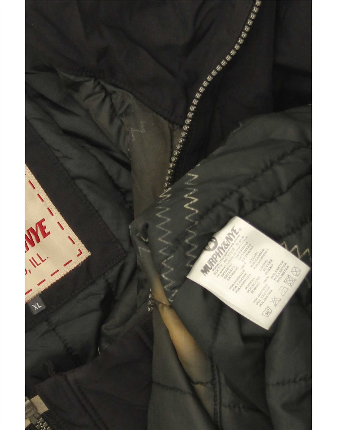 Murphy & Nye Chaqueta Bomber para Hombre UK 42 XL Poliamida Negra