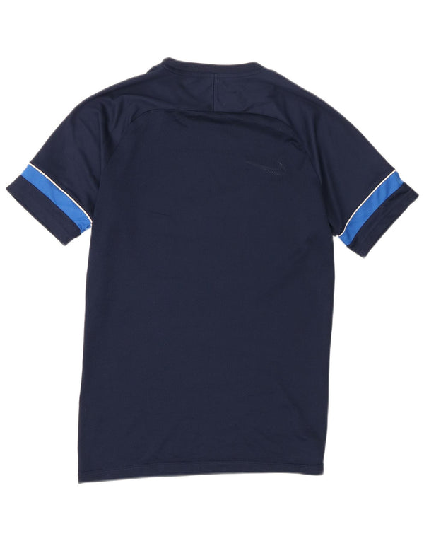 Camiseta Nike Dri Fit para hombre con bloques de color azul marino mediano