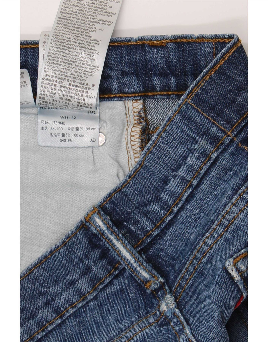 Vaqueros Levi's Hombre Slim W33 L32 Algodón Azul