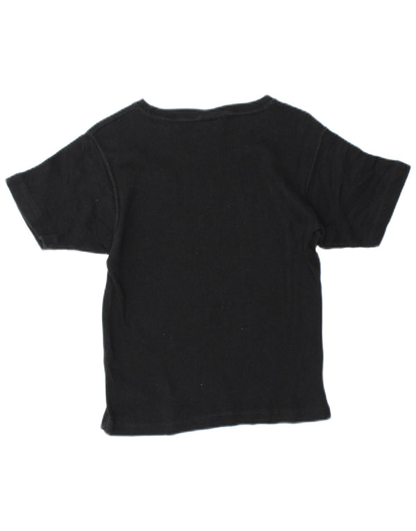 CHAMPION Camiseta corta para mujer UK 12 Medium Black Cotton