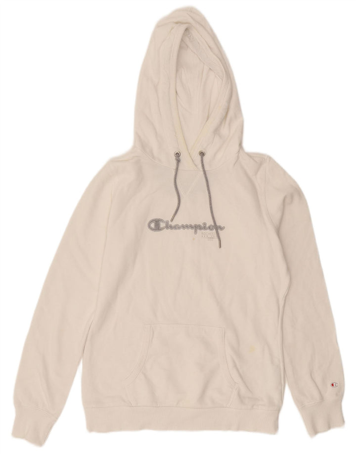 CHAMPION Jersey con capucha para mujer Heritage Classics Graphic UK 40 Medium White