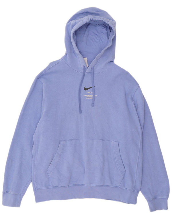 Nike Jersey con capucha gráfica para hombre, talla grande, algodón morado