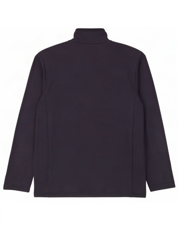 Sudadera con cuello y cremallera para hombre Mountain Warehouse Jersey tipo jersey de algodón azul marino mediano