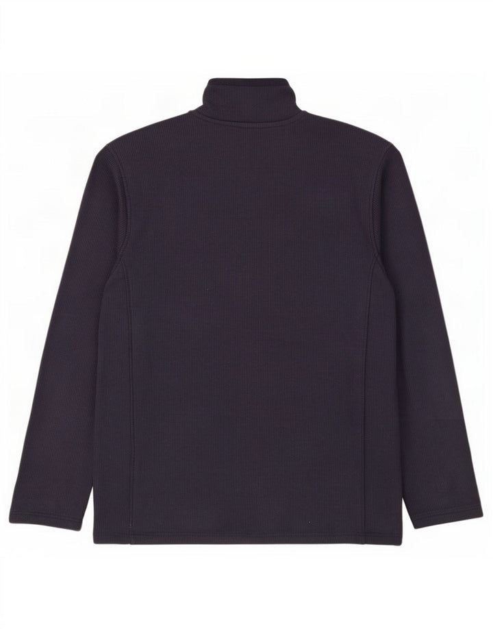 Sudadera con cuello y cremallera para hombre Mountain Warehouse Jersey tipo jersey de algodón azul marino mediano