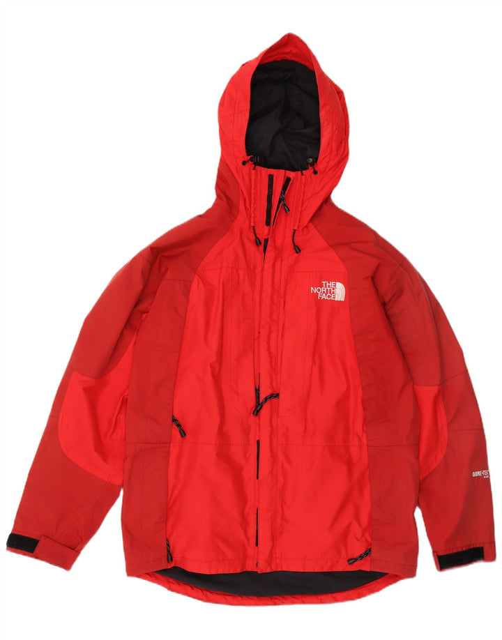 THE NORTH FACE Chaqueta cortavientos con capucha para hombre UK 38 Medium Red Colourblock