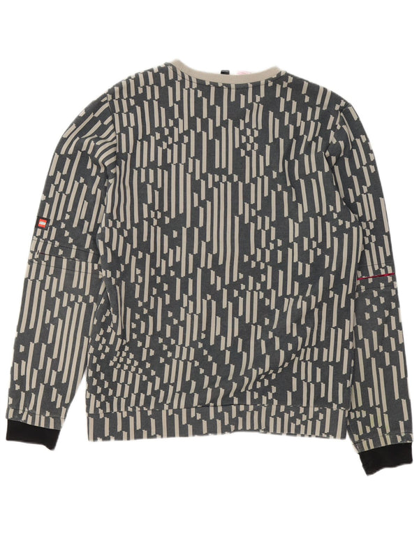 Adidas - Sudadera gráfica para niño (15-16 años, algodón geométrico), Color Gris