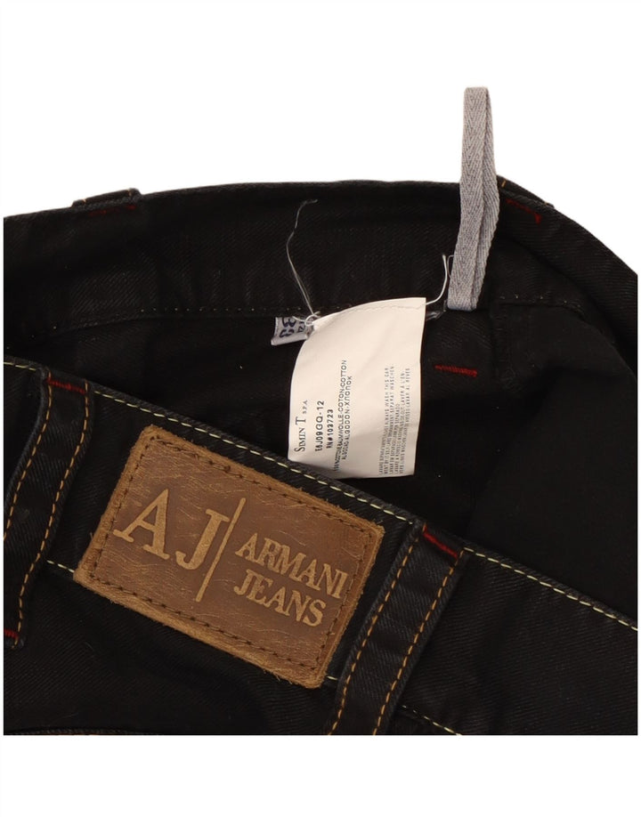 ARMANI Vaqueros Sueltos Mujer W33 L33 Algodón Negro