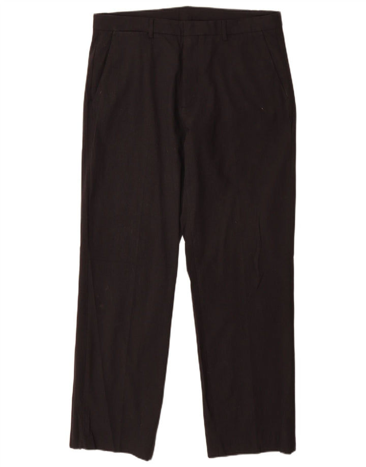 Pantalones chinos rectos Calvin Klein para hombre W32 L30 Poliéster negro