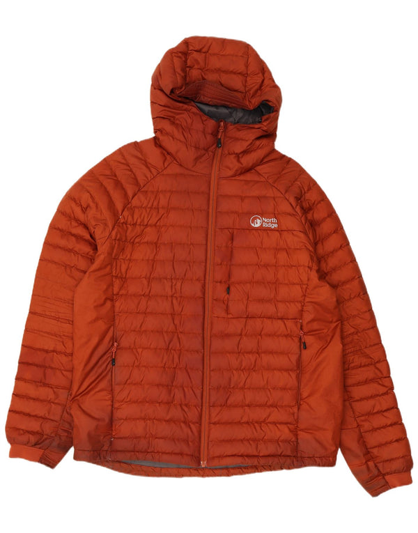 North Ridge Chaqueta acolchada con capucha para hombre UK 40 Large Marrón Poliéster