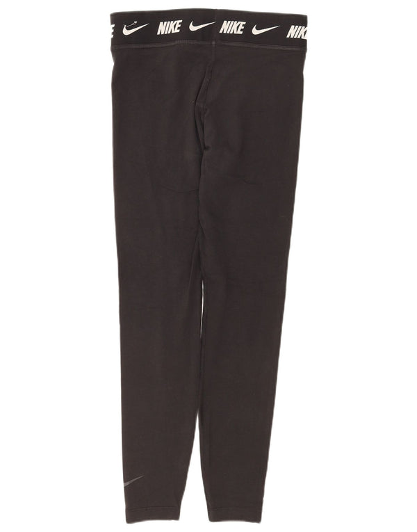 NIKE Leggings gráficos ajustados para mujer UK 40 Mediano Algodón negro