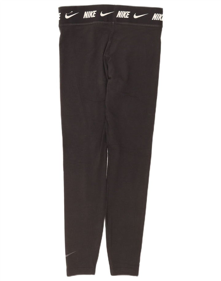 NIKE Leggings gráficos ajustados para mujer UK 40 Mediano Algodón negro