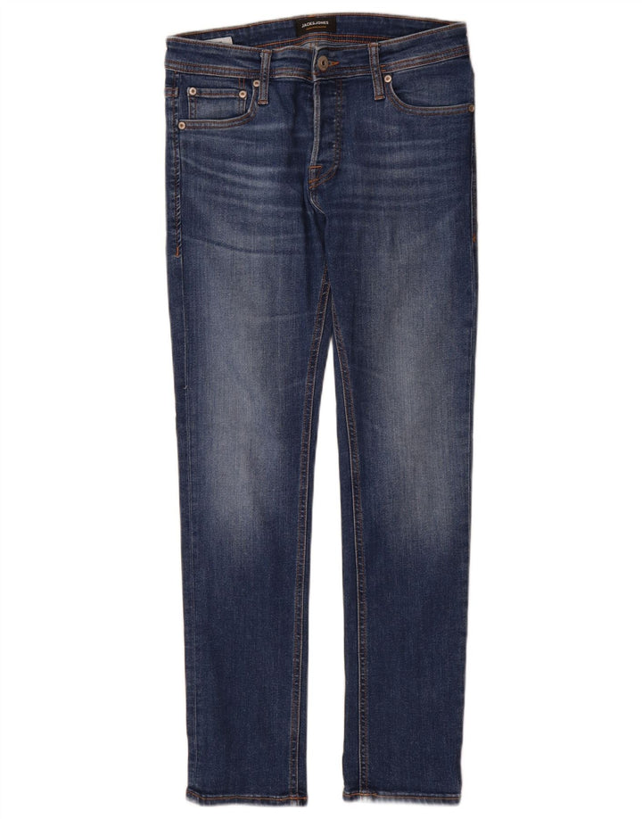 Jack & Jones Hombre GLENN Slim Jeans W29 L30 Algodón Azul