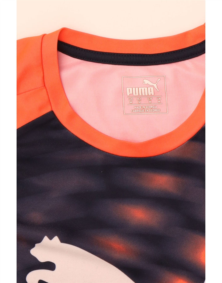 Puma Camiseta gráfica para hombre Top Medium Orange Check